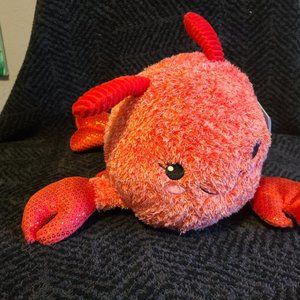 Large Smiling Lobster Stuffed Plush Nautical Sea Life NWT